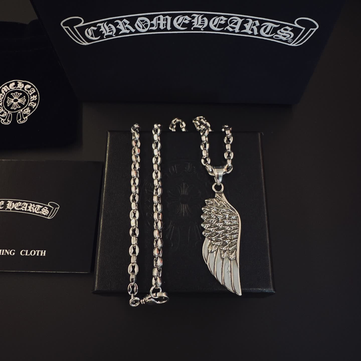 Chrome Hearts Wing Pendant Necklace Chrome Hearts Wing Pendant Necklace